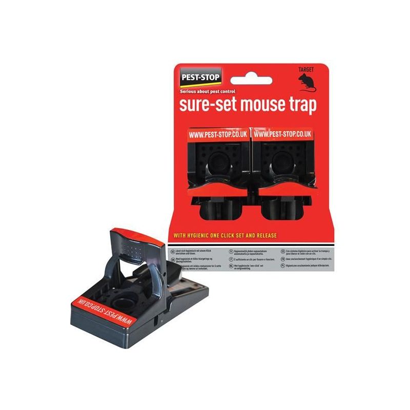 Pest-Stop (Pelsis Group) Sure-Set Mouse Trap (Twin Pack) Pest-Stop (Pelsis Group) - Dynamic Drive