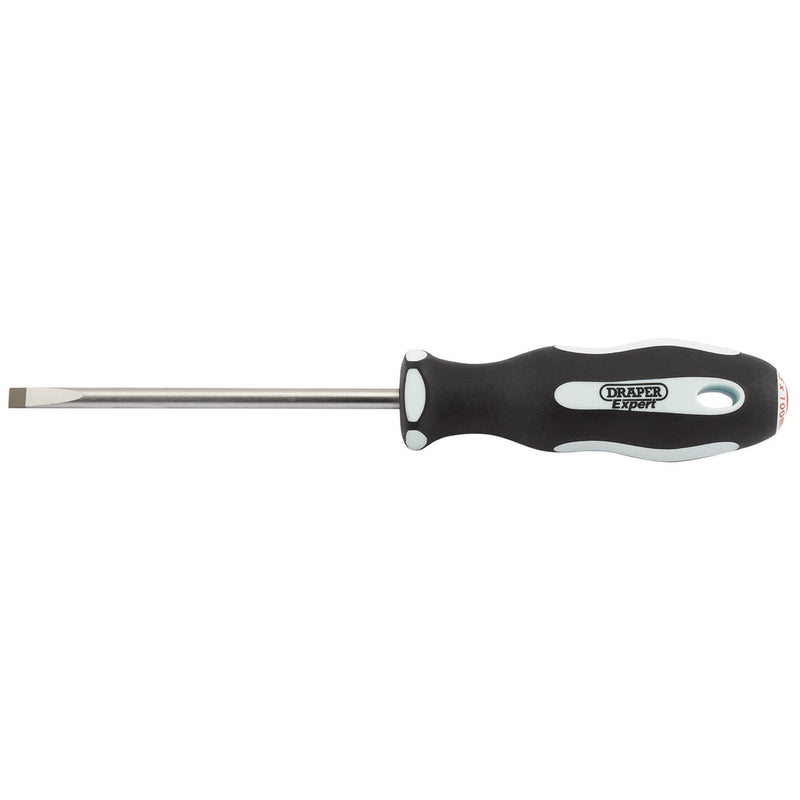 Draper Plain Slot Soft Grip Parallel Tip Screwdriver, 5.5 x 100mm 34973 Draper - Dynamic Drive