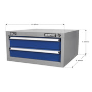 Sealey Double Drawer Unit for API Series Workbenches API9 Sealey - Dynamic Drive