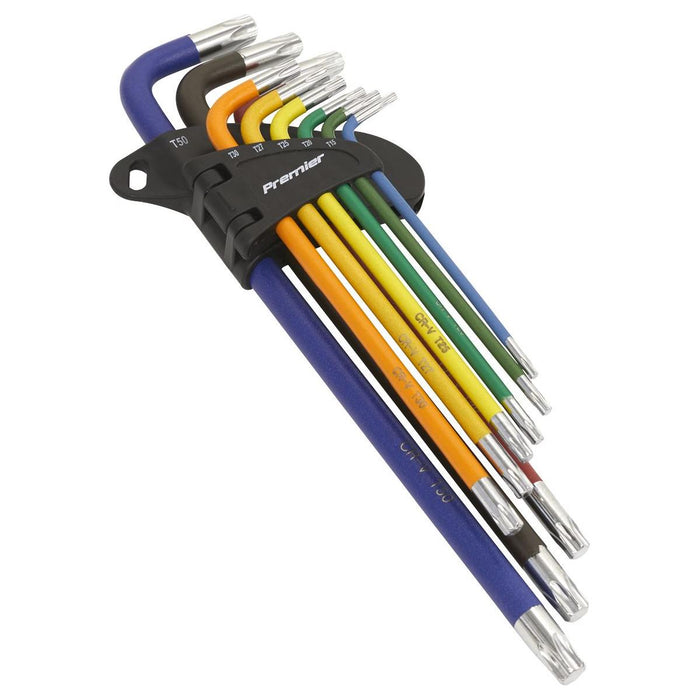 Sealey TRX-Star* Key Set 9pc Colour-Coded Extra-Long AK7194 Sealey - Dynamic Drive