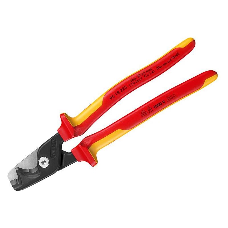 Knipex 95 18 225 VDE StepCut® XL Cable Shears 225mm Knipex - Dynamic Drive