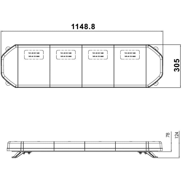 Ring Automotive RCV9821 TM LED Light Bar, 115 mm Ring Automotive - Dynamic Drive