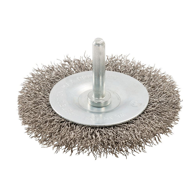 Silverline Rotary Stainless Steel Wire Wheel Brush 75mm Silverline - Dynamic Drive