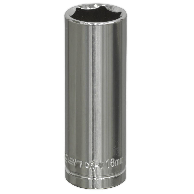 Sealey WallDrive Socket 16mm Deep 3/8"Sq Drive S0594 Siegen by Sealey - Dynamic Drive