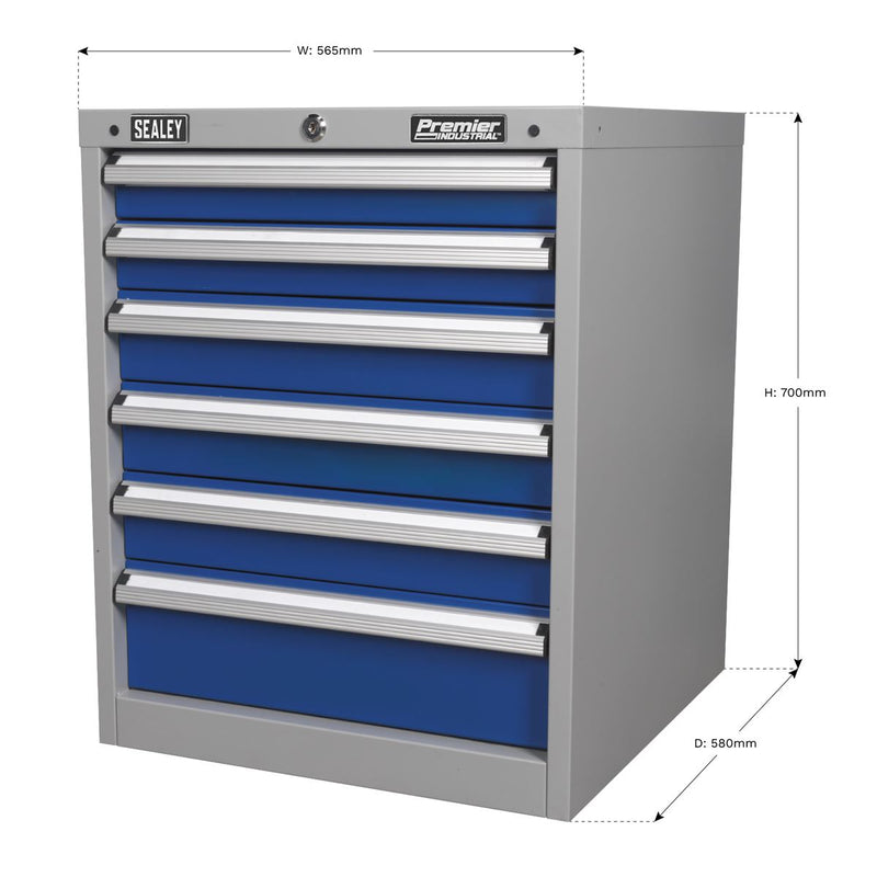 Sealey Cabinet Industrial 6 Drawer API5656 Sealey - Dynamic Drive