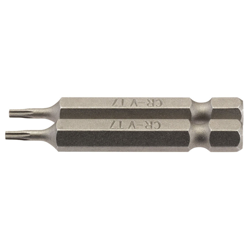 Draper TX-STAR Insert Bit, 1/4" Hex, 50mm Long, T7 (Pack of 2) Draper - Dynamic Drive