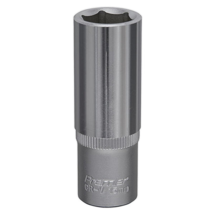 Sealey WallDrive Socket 15mm Deep 3/8"Sq Drive S3815D Sealey - Dynamic Drive
