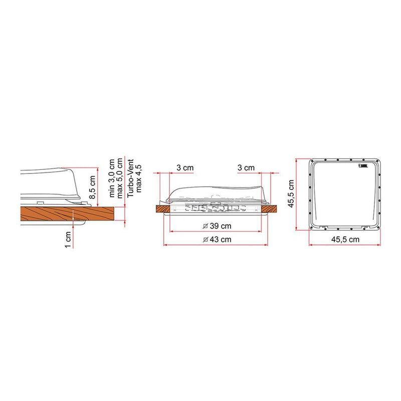 Fiamma Rooflight Vent Crystal for Motorhome Roof Ventilation Fiamma - Dynamic Drive