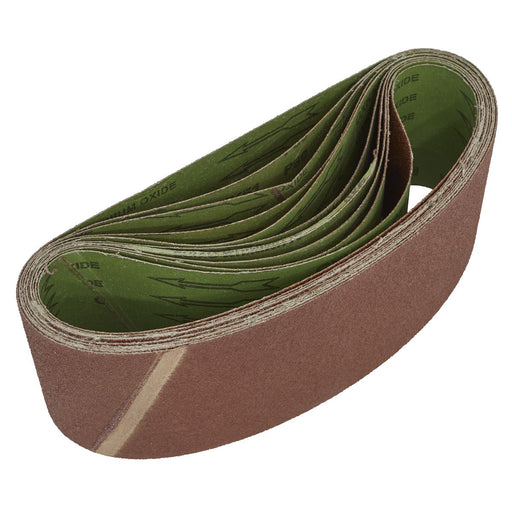 Sealey Sanding Belt 100 x 610mm 80Grit Pack of 10 WSB6180 Sealey - Dynamic Drive