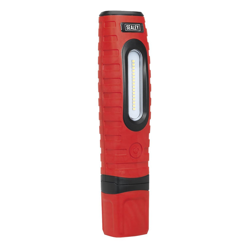 Sealey Rechargeable 360 Inspection Light 16 SMD LED & 3W LED Red 2 x Lithium-ion Sealey - Dynamic Drive