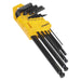 Seigen by Sealey Ball-End Hex Key Set 9pc Long Imperial S01098 Sealey  - Dynamic Drive