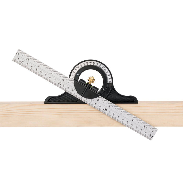 Draper Combination Square with Centre Head and Protractor, 300mm 34704 Draper - Dynamic Drive