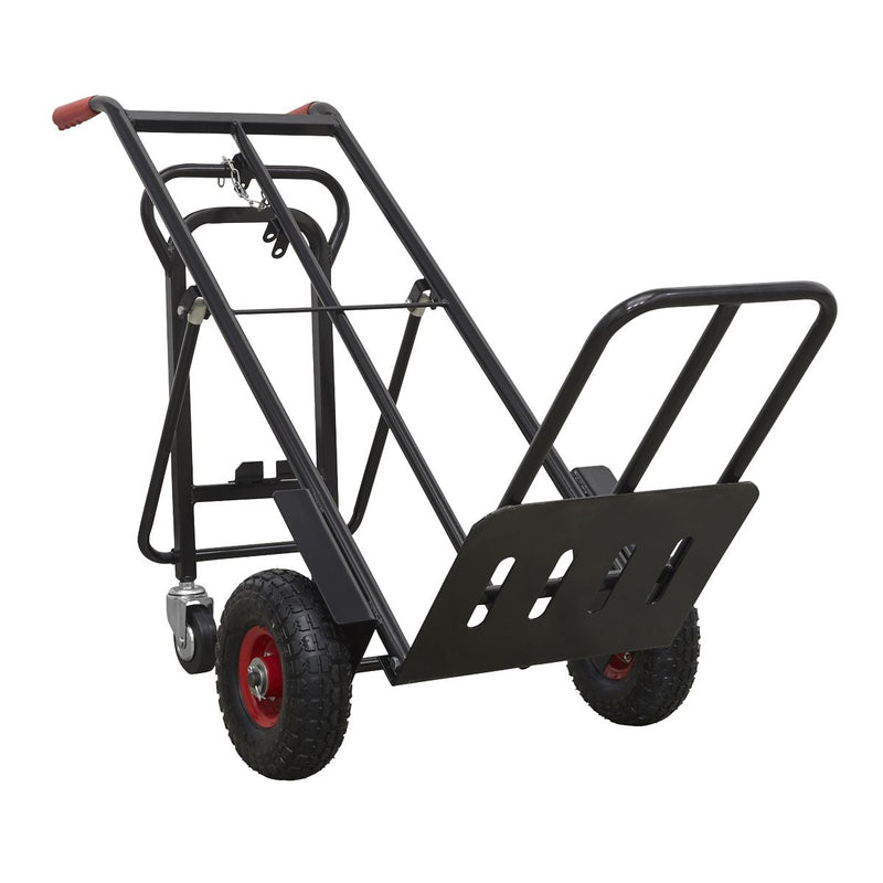 Sealey Heavy-Duty 3-in-1 Sack Truck with PU Tyres 300kg Capacity CST989HD Sealey - Dynamic Drive