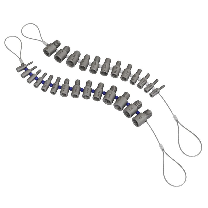 Sealey Metric/Imperial Thread Checker Nut & Bolt Checker 26pc AK70NBC Sealey - Dynamic Drive