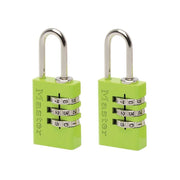 Master Lock Aluminium 3-Digit Combination 20mm Padlock Colour x 2 Master Lock - Dynamic Drive