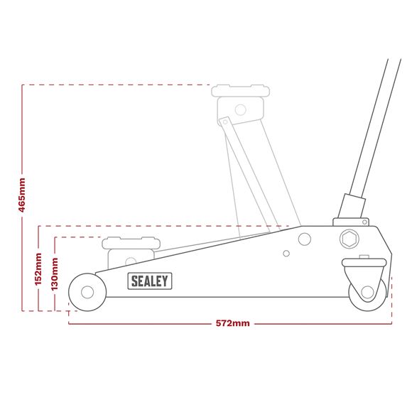 Sealey Trolley Jack 3tonne 3290CX Sealey  - Dynamic Drive