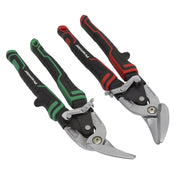Sealey High Leverage Offset Aviation Tin Snip Set 2pc AK69072 Sealey - Dynamic Drive
