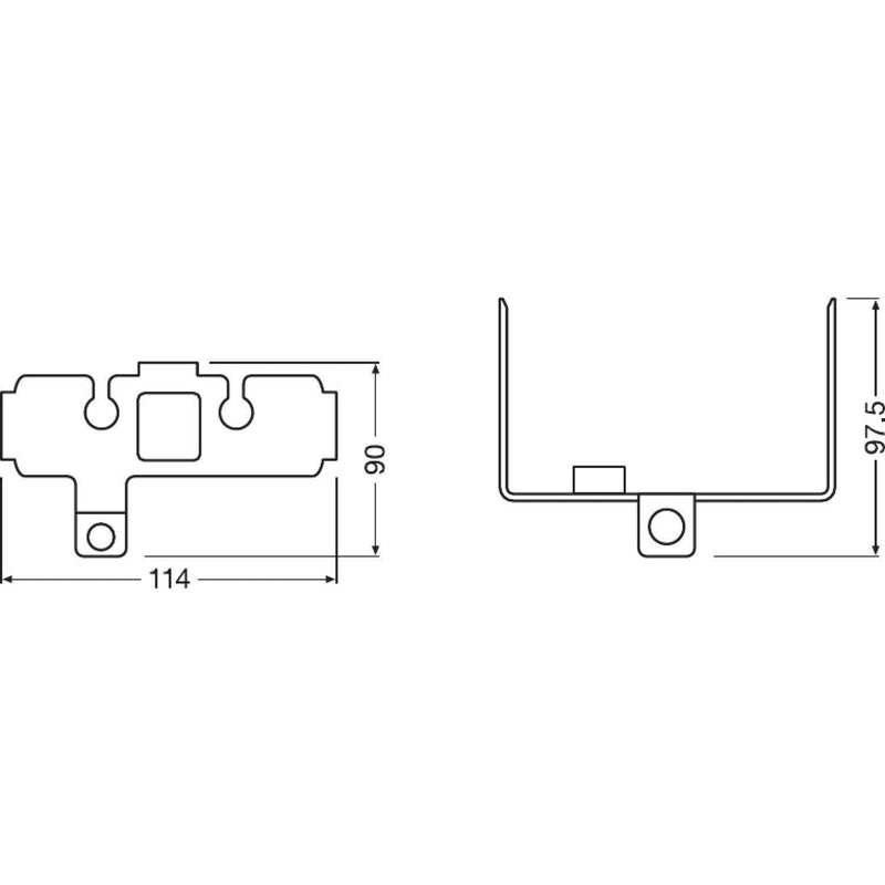 Osram LEDriving FOG additional mounting for Infinity models, FOG101-INF-M, brack Osram - Dynamic Drive