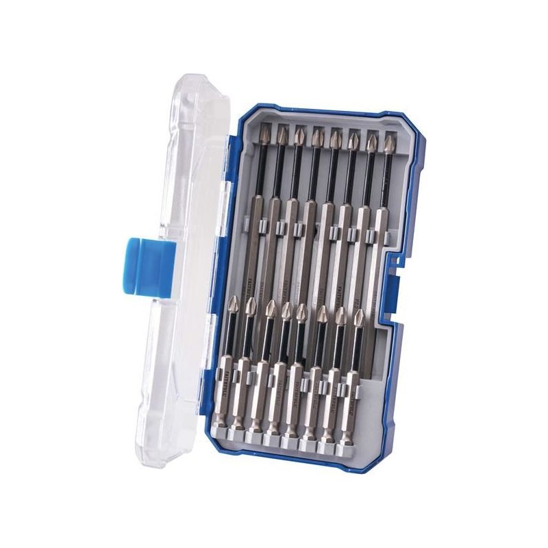 Faithfull Long Impact Bit Set in Case, 16 Piece Faithfull - Dynamic Drive