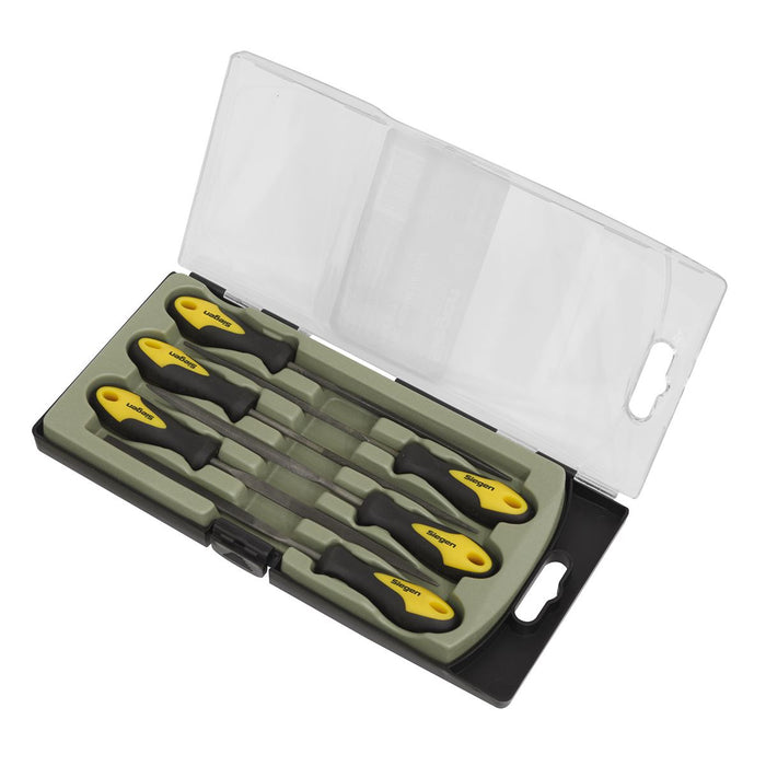 Sealey Needle File Set 6pc 100mm S0628 Siegen by Sealey - Dynamic Drive
