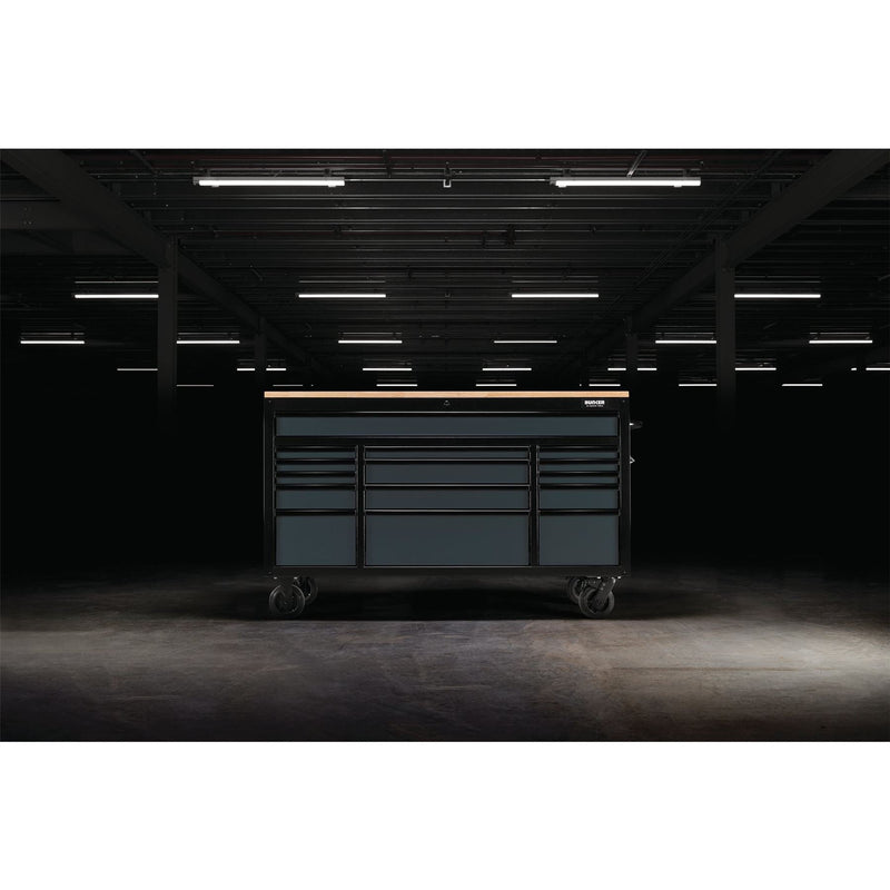 Draper BUNKER Workbench Roller Tool Cabinet, 15 Drawer, 61", Grey 08238 Draper - Dynamic Drive