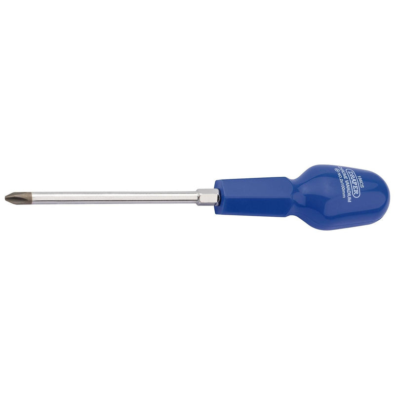 Draper Cross Slot Cabinet Pattern Screwdriver, No.2 x 100mm 14084 Draper - Dynamic Drive