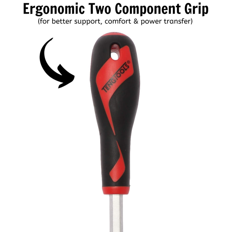 Teng Tools Flat Screwdriver 1.6 x 10.0 x 200mm XL Hex Shaft Teng Tools - Dynamic Drive