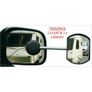 Suck It And See Towing Wing Mirror Stick On Extension Twin Pack Convex + Flat Streetwize  - Dynamic Drive