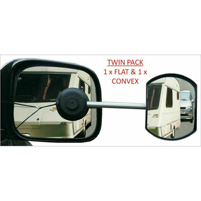 Suck It And See Towing Wing Mirror Stick On Extension Twin Pack Convex + Flat Streetwize  - Dynamic Drive