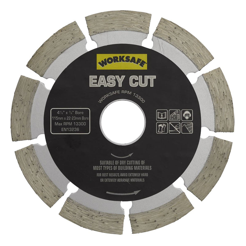 Sealey Silver Easy Cut Diamond Blade115 x22mm WDEC115 Sealey - Dynamic Drive