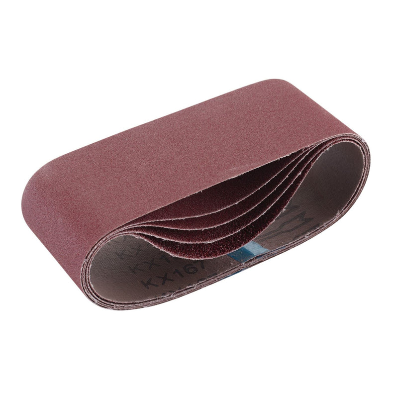 Draper Cloth Sanding Belt, 75 x 457mm, Assorted Grit (Pack of 5) 09237 Draper - Dynamic Drive