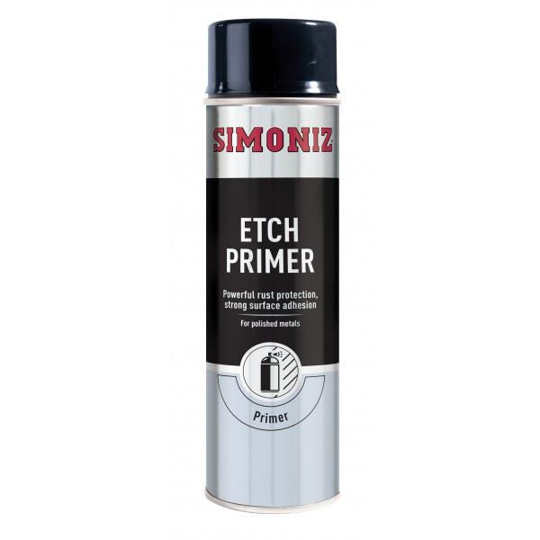 Simoniz Etch Primer Car Spray Polished Metal Paint Rust Protection Aerosol 500ml Simoniz - Dynamic Drive