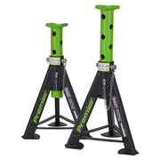 Sealey AXLe Stands (Pair) 6 Tonne Capacity per Stand Green AS6G Sealey - Dynamic Drive