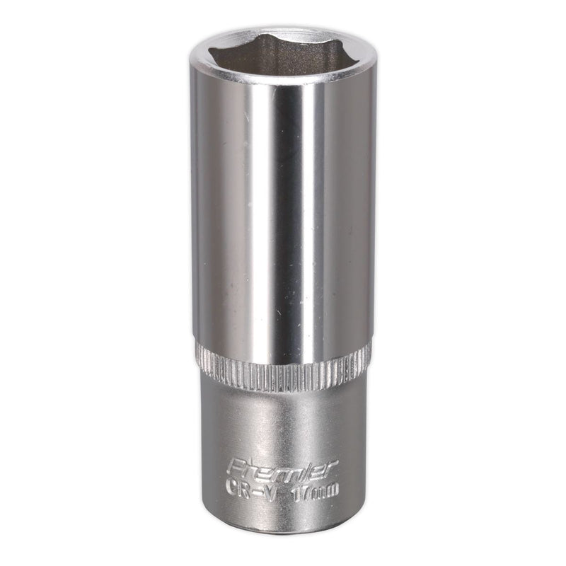 Sealey WallDrive Socket 17mm Deep 3/8"Sq Drive S3817D Sealey - Dynamic Drive