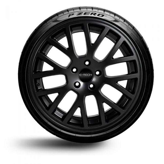 2x E-Tech Car Alloy Wheel Paint MOTORSPORT BLACK Satin Can Chip Resistant 400ml E-Tech - Dynamic Drive