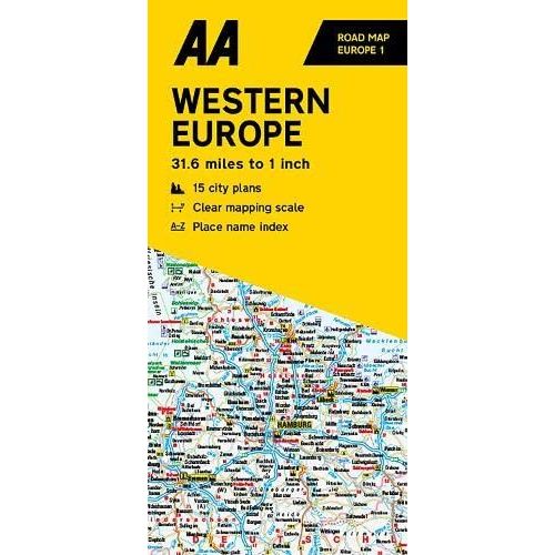 AA Western Europe Road Map 9780749583170 AA - Dynamic Drive