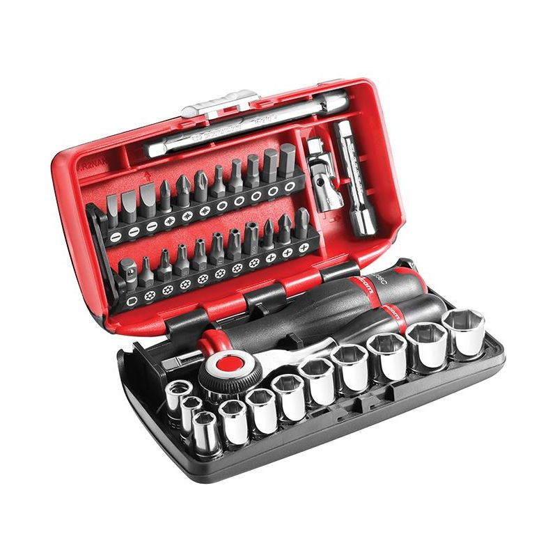 Facom 1/4in Drive Socket Set, 38 Piece Facom - Dynamic Drive