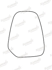 Summit Stick-On Commercial Mirror Glass fits Ford Transit Courier 14 to 17 LHS Summit - Dynamic Drive