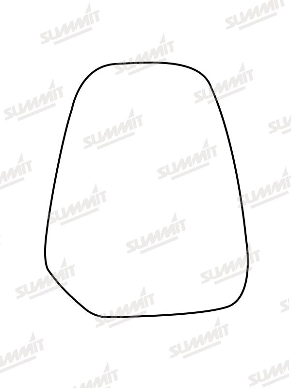 Summit Stick-On Commercial Mirror Glass fits Ford Transit Courier 14 to 17 LHS Summit - Dynamic Drive