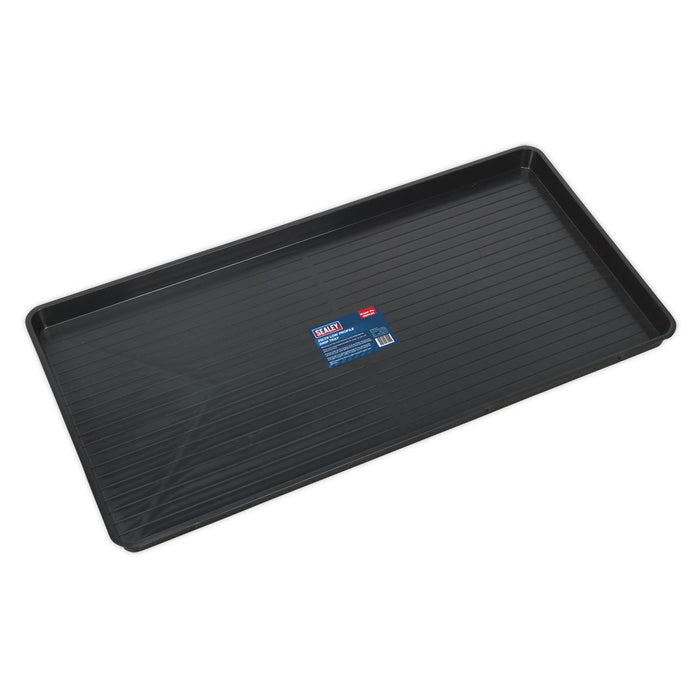 Sealey Plastic 25L Low Profile Drip Tray 1100 x 550 x 50mm Garage Fuel Pan Pits Sealey  - Dynamic Drive