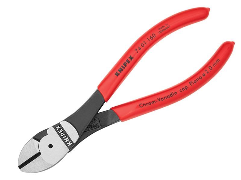 Knipex High Leverage Diagonal Cutters PVC Grips 160mm Knipex - Dynamic Drive