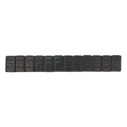 Sealey Wheel Weight 5g Adhesive Zinc Plated Steel Black Strip of 12 Pack of 50 Sealey - Dynamic Drive