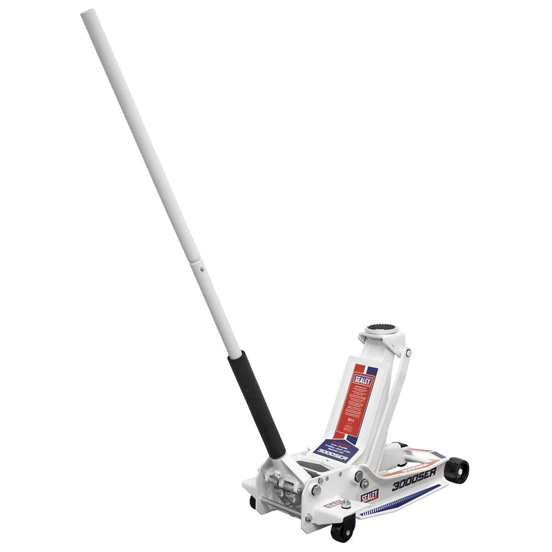 Sealey Low Profile Long Reach Trolley Jack with Rocket Lift 3 Tonne 3000SER Sealey - Dynamic Drive