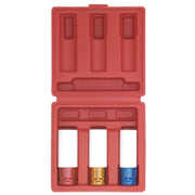 Sealey Alloy Wheel Impact Socket Set 3pc 1/2"Sq Drive SX031 Sealey - Dynamic Drive