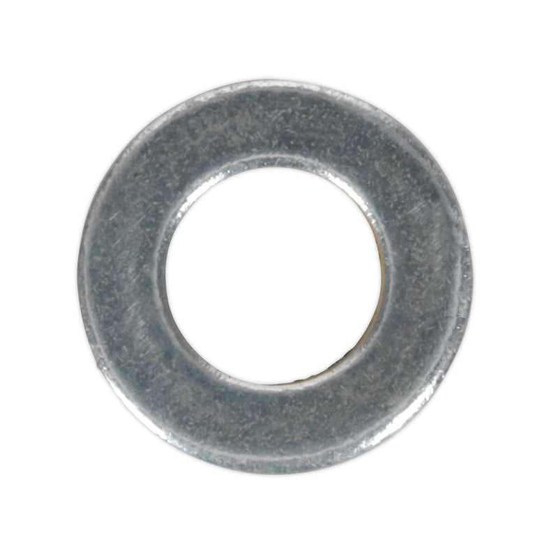 Sealey Flat Washer M6 x 12mm Form A Zinc DIN 125 Pack of 100 FWA612 Sealey  - Dynamic Drive