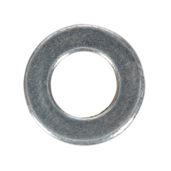 Sealey Flat Washer M6 x 12mm Form A Zinc DIN 125 Pack of 100 FWA612 Sealey  - Dynamic Drive