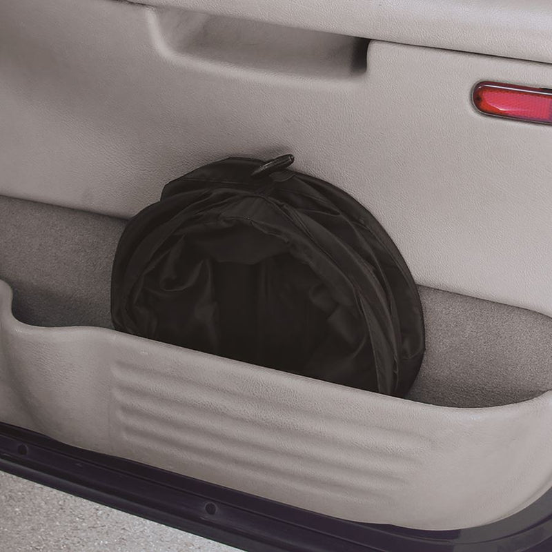 Car Bin Pop Up Black Dustbin Foldable Travel Rubbish Waste Basket Camping Sakura  - Dynamic Drive