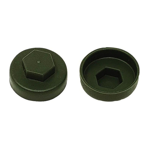 Forgefix TechFast Cover Cap Olive Green 16mm (Pack 100) ForgeFix - Dynamic Drive