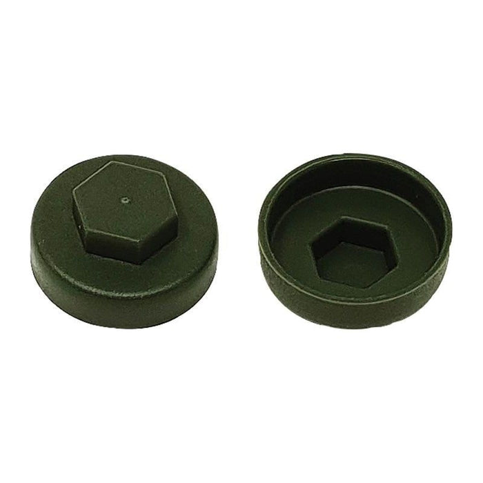 Forgefix TechFast Cover Cap Olive Green 16mm (Pack 100) ForgeFix - Dynamic Drive