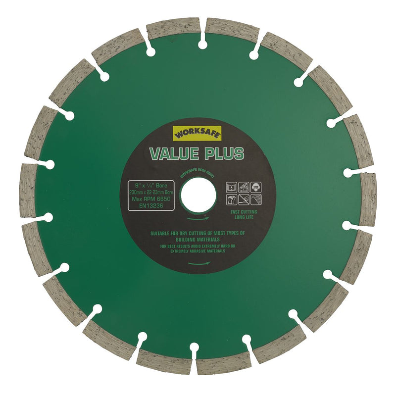 Sealey Value Plus Diamond Blade230 x 22mm WDVP230 Sealey - Dynamic Drive